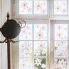 6Sheets/72Pcs/Set PVC Daisy Window Stickers Double Sided Waterproof Flower Wall Stickers Spring Style White Glass Stickers