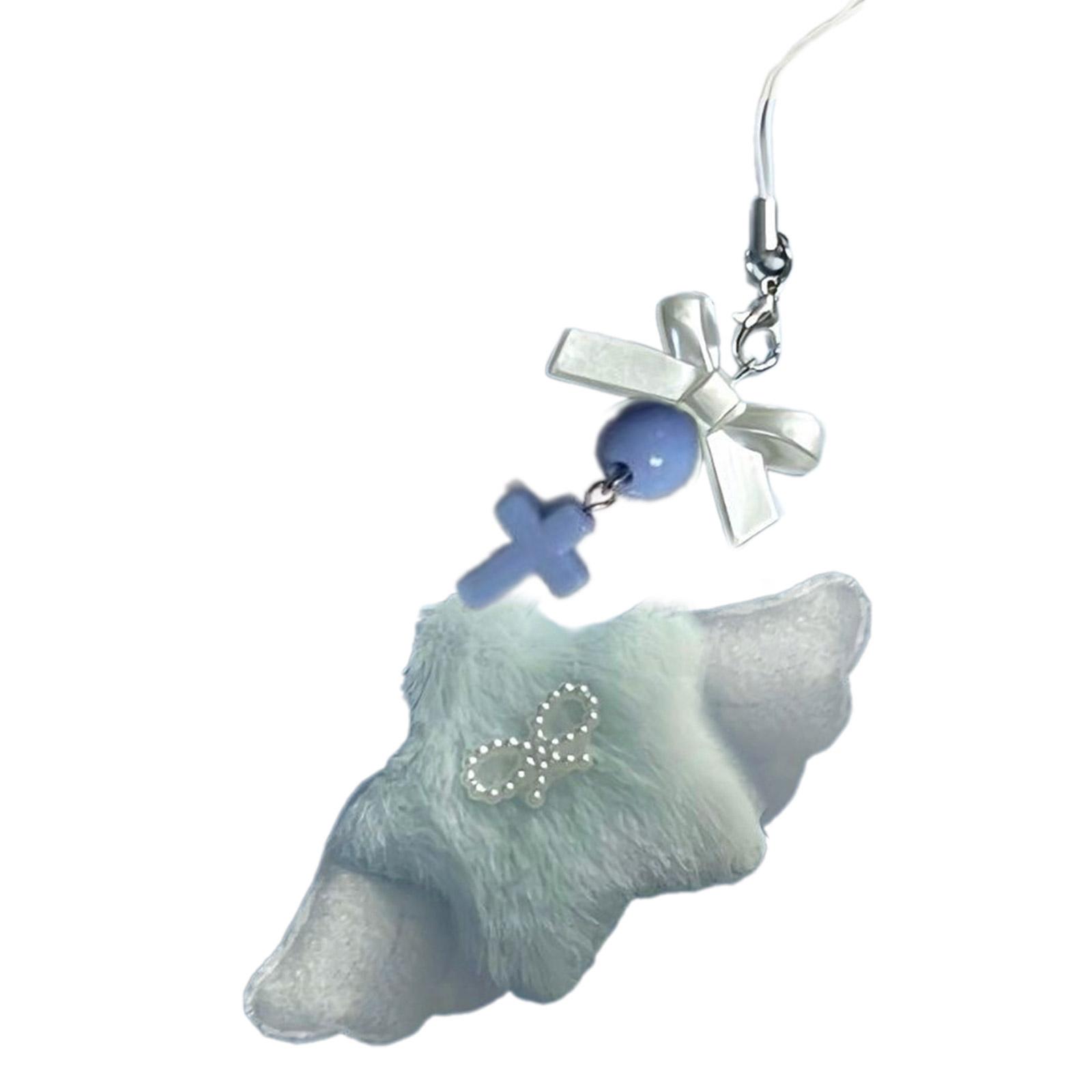 

Подвеска для телефона с бантом ручной работы, изящная звезда, крылья ангела, рюкзак, периферийные устройства для телефона, украшения