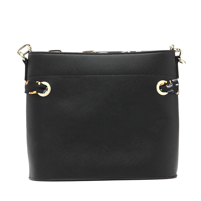 New VERSACE JEANS COUTURE Polyester Bucket Bag, Shoulder Bag Women's Black 74VA4BAD-ZS467-899