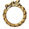 Adjustable Open Ring Men Women Vintage Bronze Gold Plated Dragon Motif Geometric Statement