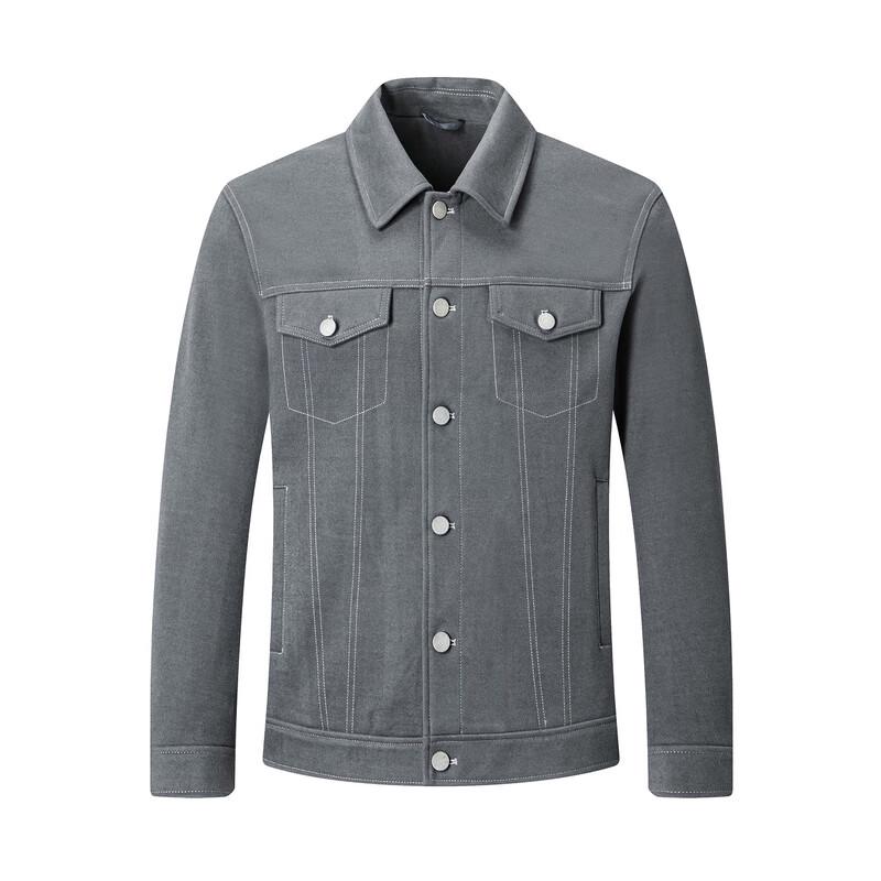 SEPTWOLVES Men's Lapel Utility Faux Wool Jacket