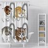Cute Animal Characters Waterproof Shower Curtain - Fun and Whimsical Design with Cats,Sharks &Seals for a Playful Bathroom Decor