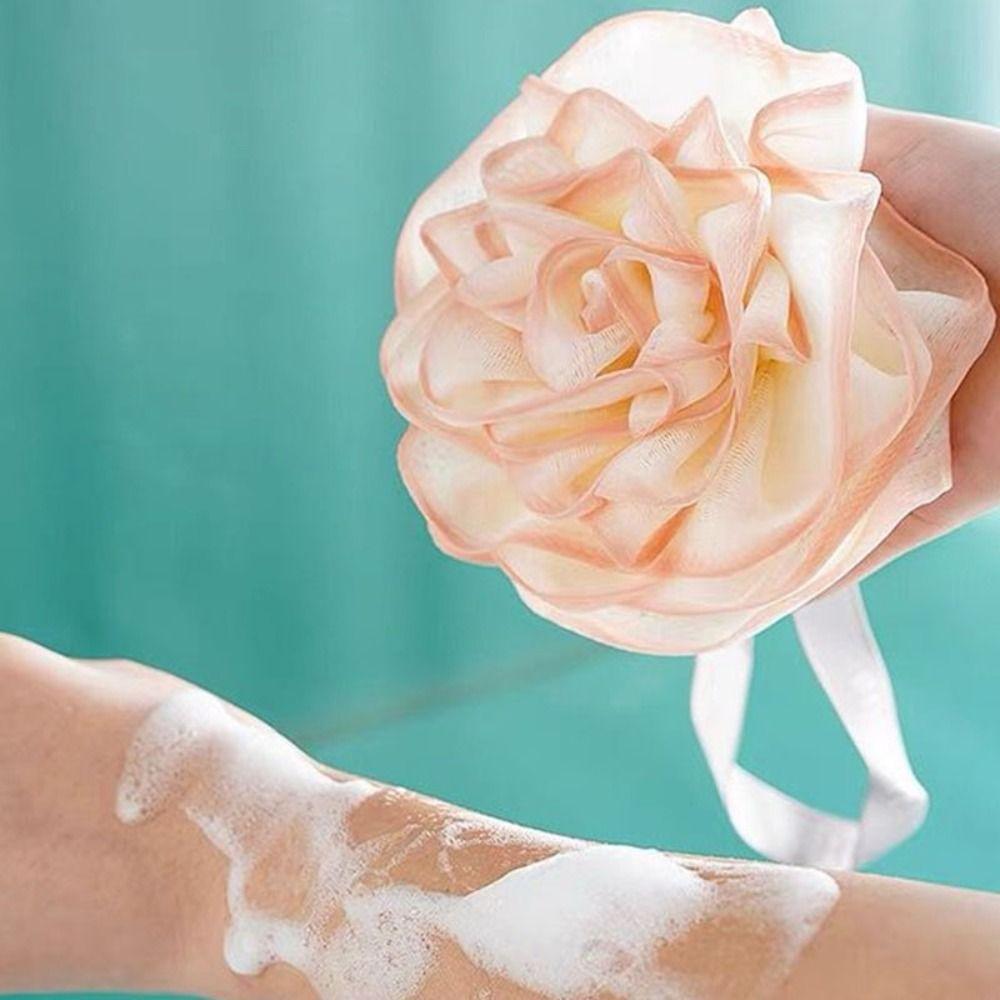 Mesh Rose Bath Ball Lightweight Shower Ball Hangable   Bathroom