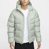 Nike Solid Color Zipper Hooded Fashion Versatile Long Sleeve Jacket Down Coat Men Jackets Light-Gray HQ0897370