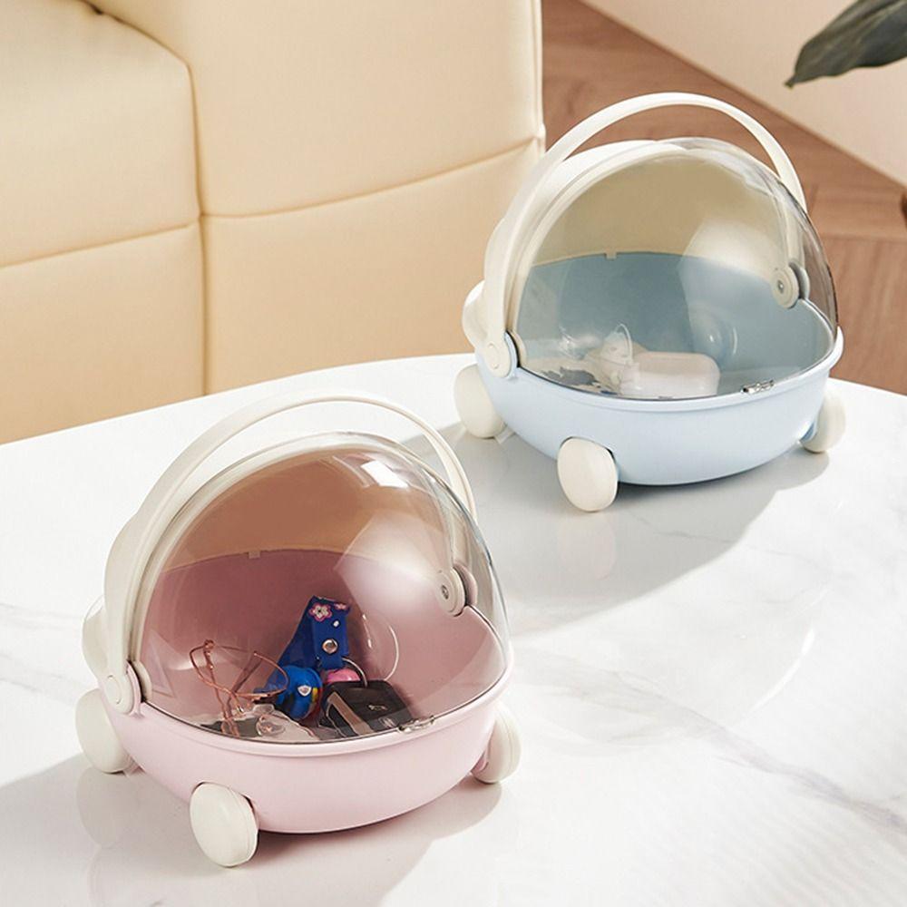 

Cute Cradle Desktop Storage Box Cartoon Storage Box Tray Durable Desktop Organizer Boxes Snack рожевий