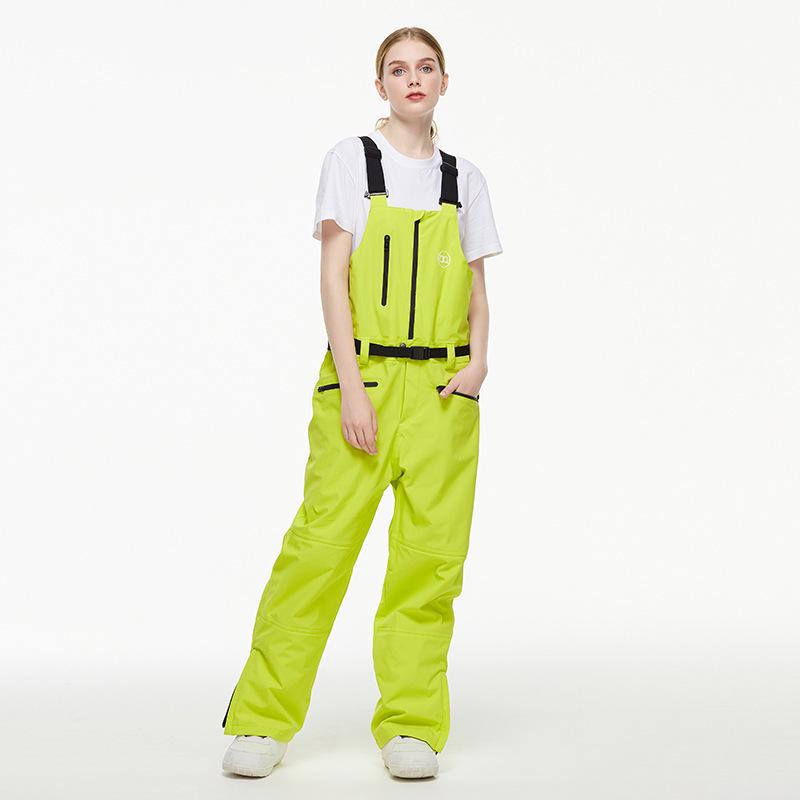 

Unisex Waterproof Ski Pants with Suspenders - Warm, One-Piece Snowboarding & Ski Apparel Small светло-зеленый