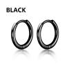 1 Pairs Punk Stainless Steel Stud Earrings Black Earrings Set For Men Women Vintage Hip Hop Piercing Ear Jewelry Accessories3