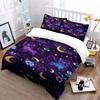 "Galaxy Cat Bat Decor Set" Bedding Set with 1 Duvet Cover 2 Pillowcases Single Double King Queen Gift