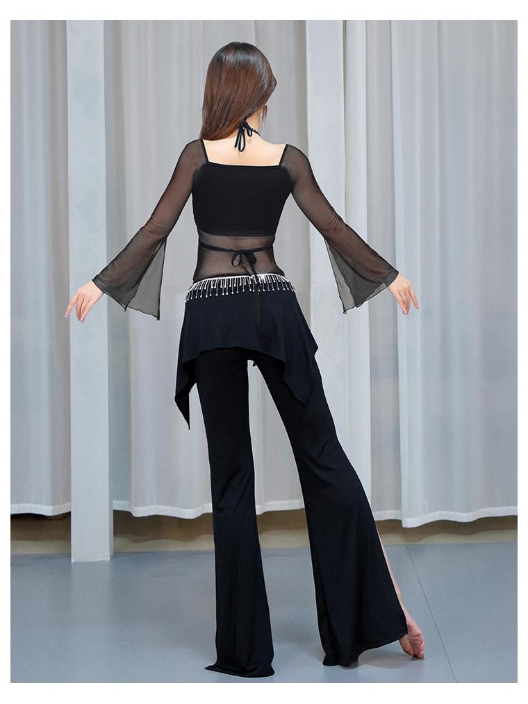 Belly Dance 2025 Women's Long Pants Set - Sexy Spring/Summer Oriental Dance Practice & Performance Costume for Beginners