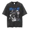Washed Vintage Rels B Flakk Skiny Flakk Smile T-shirt Jongens Huilen Niet Letter Grafisch T-shirts Mannen Vrouwen Dagelijks Oversized Top
