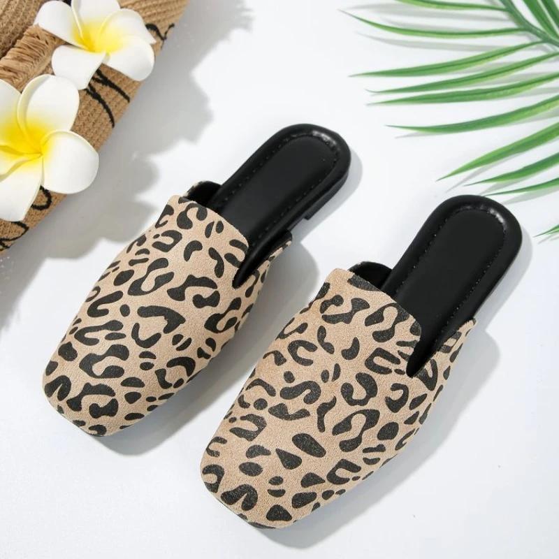 Shoes for Women 2024 Fashion Hot Sale Women's Flats Light Mature Concise Loafers Flat with  Leopard Print Ladies Shoes 35-42