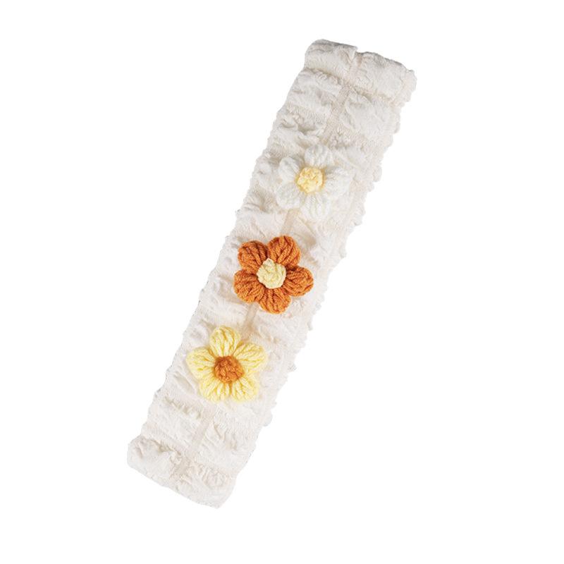 Car Seat Belt Shoulder Cover Cute Puff Grid Children'S Car Anti-Strangle Shoulder Protective Cover Car Interior Supplies