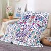 Mandala Elephant Blanket Flannel Breathable Super Warm Throw Blankets for Bedding Travel Bedroom Soft Throws Home Decor
