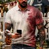 Men's Halloween Short Sleeve T-Shirt for Holiday Casual Wear