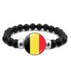 287 Länder Nationalflagge Druckknopf Elastisches Band Perlen Länderflagge Unabhängigkeitstag Perlen Schmuck Perlenarmband