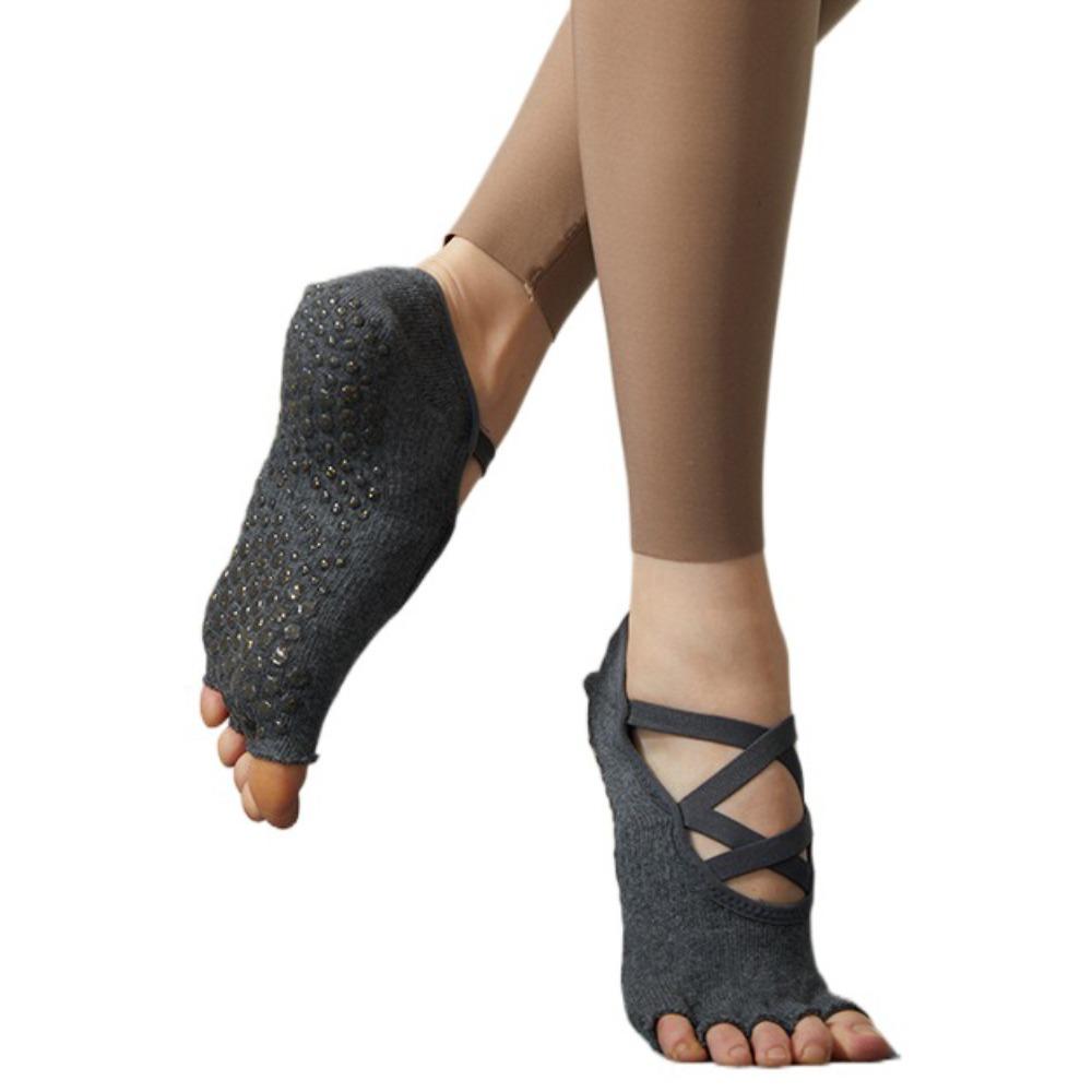 1 Pair Full Five Finger Five Finger Yoga Socks Cross Strap Five Finger Sport Socks  Yoga