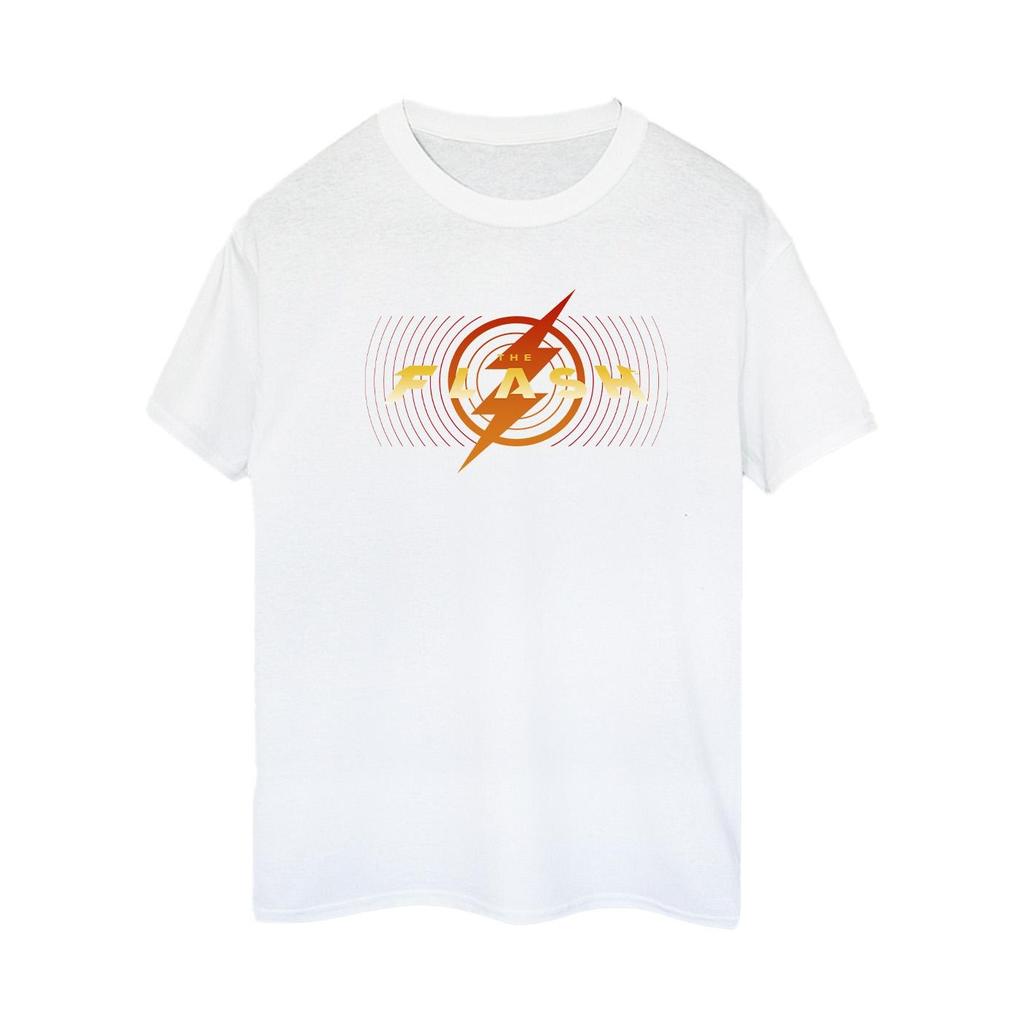 DC Comics Womens/Ladies The Flash Red Lightning Cotton Boyfriend T-Shirt