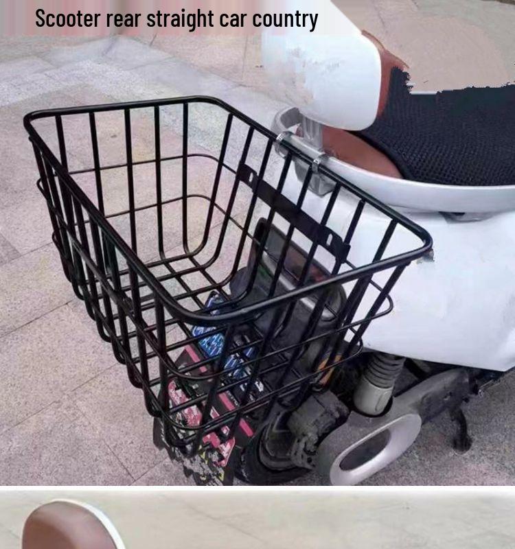 Waterproof Rear Bike Basket for Electric Bikes and Scooters - Thickened Design, Ideal for Students