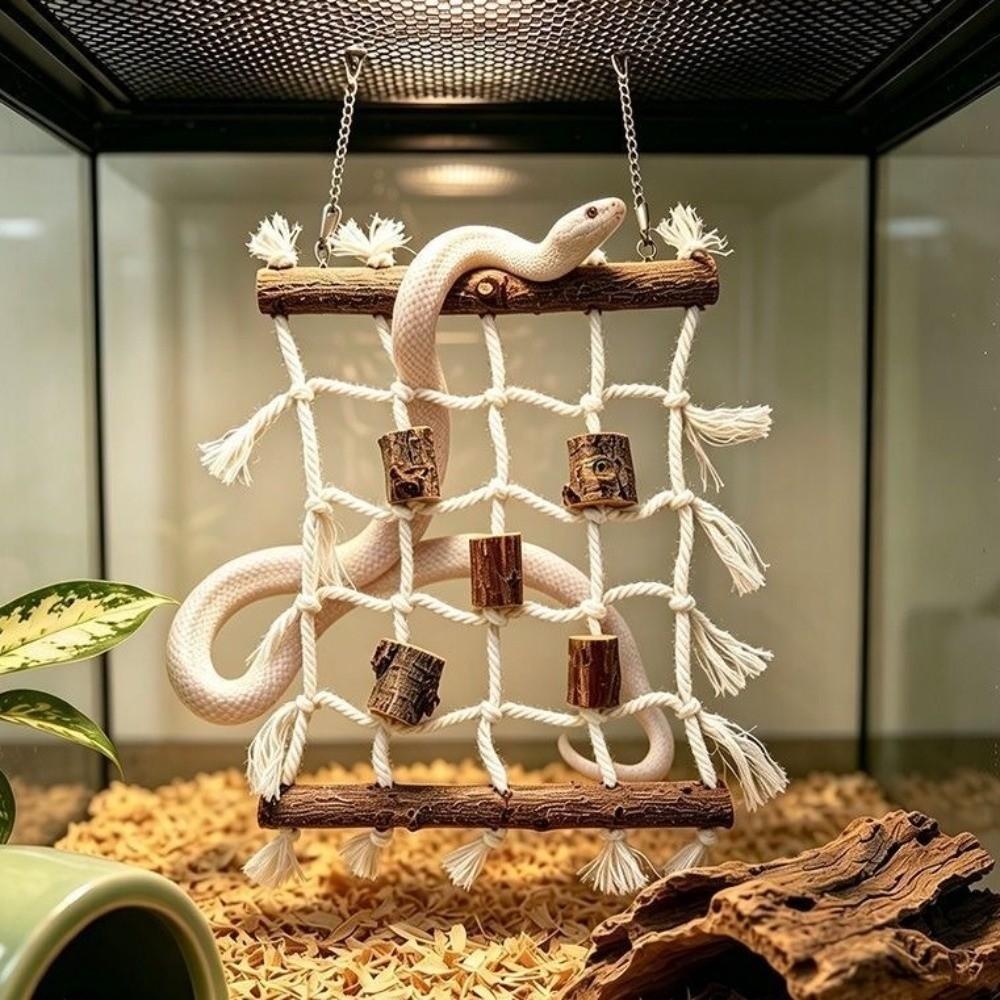 Wooden Branch Reptile Weaving Climbing Net Natural Bird Climbing Frame Climbing Pet Animals