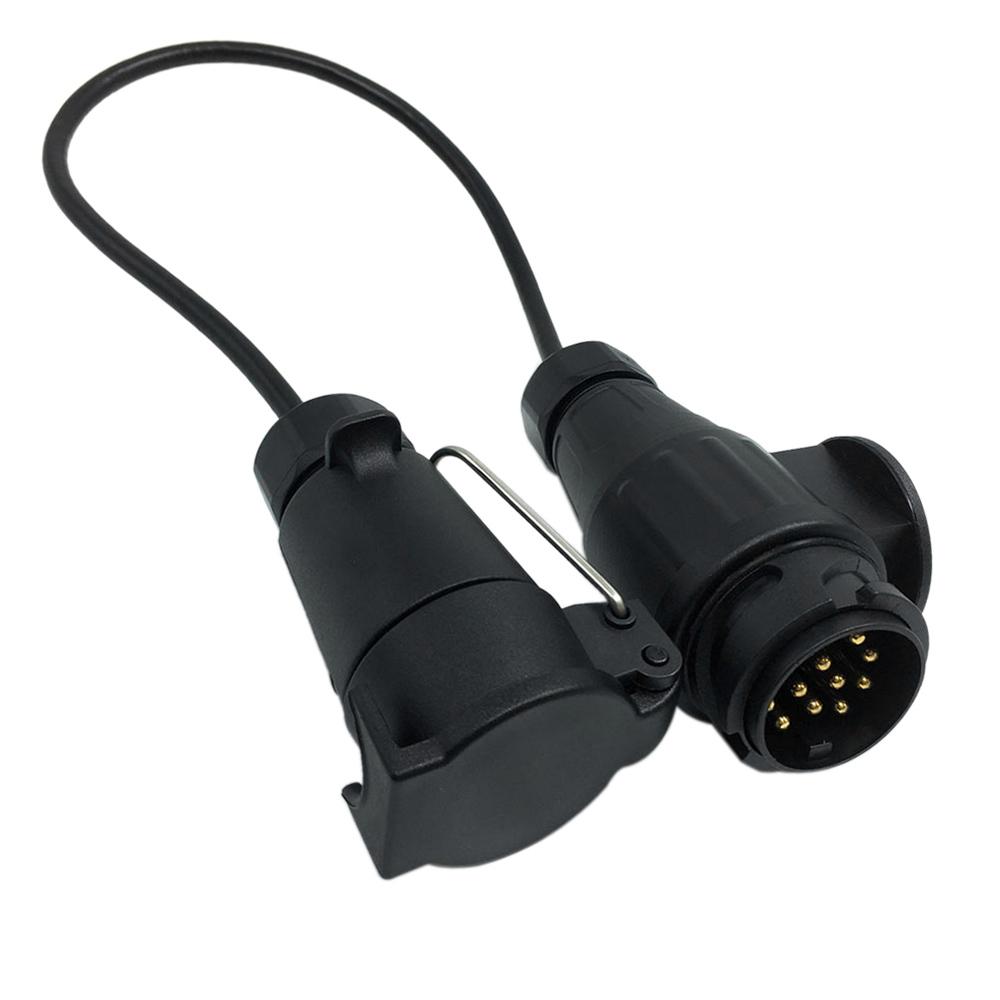 Tirol 12V 7 To 13 Pin Trailer with Cable Adapter Wiring Connector Towbar Plug & Socket