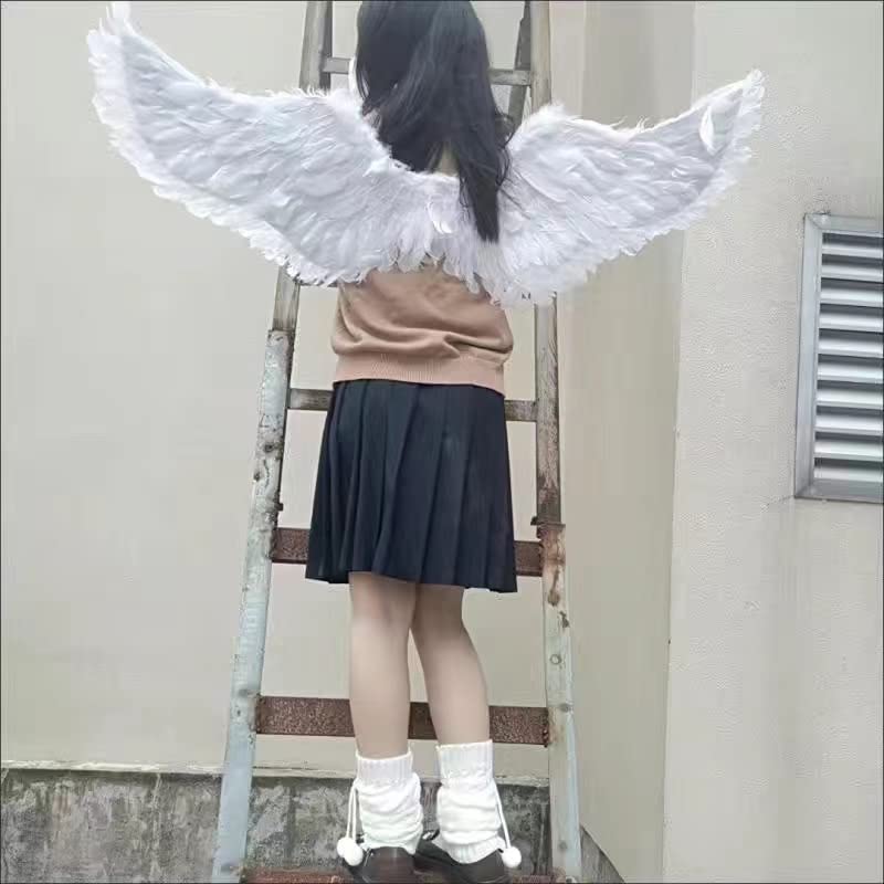 Angel Wings, Costume Accessories, Cosplay, Artificial Feathers, Cute Angel Costume, Halloween, Transformation Accessories, Sleeping Art, Newborn,