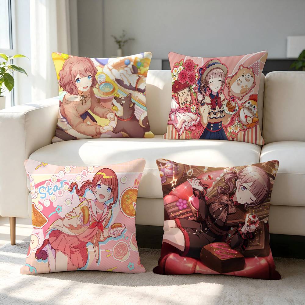 Mochizuki Honami Pillow Case Plush Fabric Soft Double Sided Print Sofa Cushion Cover Throw Pillow Covers