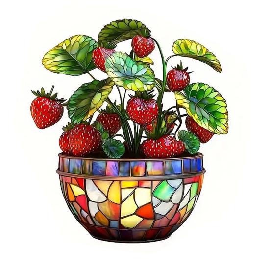 Acrylic Garden Sign with Potted Plant Pattern Weather-Resistant Outdoor Pendant 2D Lawn And Patio Decor for Home Celebration And Garden