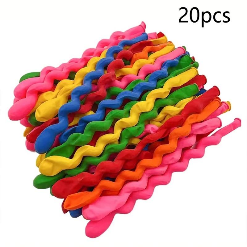 100CM/40Inch Latex Spiral Balloons Assorted Color Twisted Long Colorful Silly Playing Balloons Party Birthday Festival Supplies
