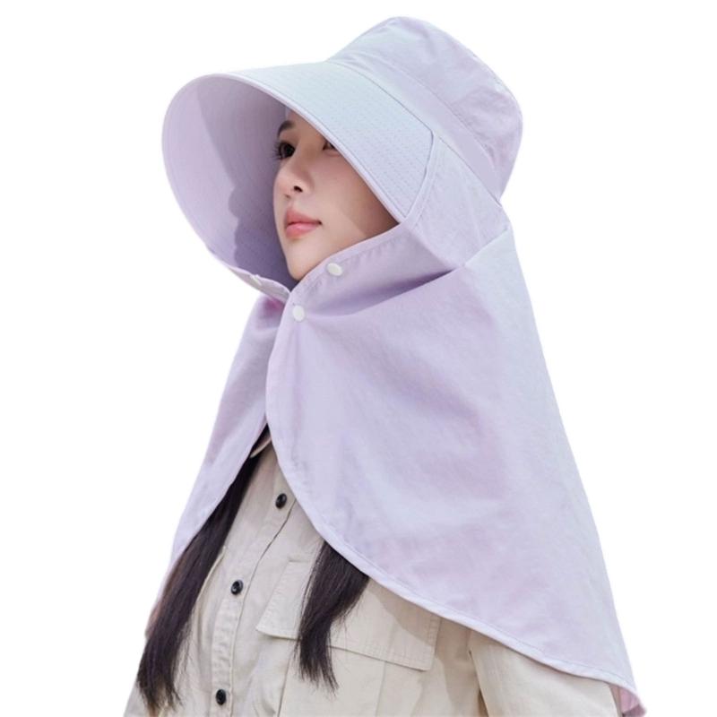 Wide Brimmed Sun Hat For Women Lady Adjustable Breathable Fabric Sun Protection Outdoor Fishing Hat Beach Travel