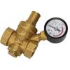 Pressure Reducer DN20 Brass Adjustable Water Pressure Regulator Reducer with Meter
