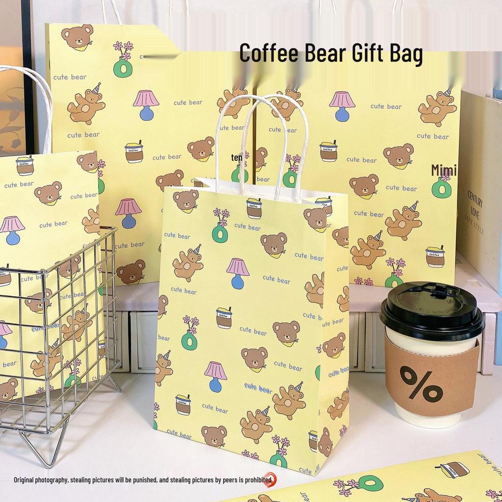 Cute Cartoon Kraft Paper Tote for Jewelry & Small Gifts