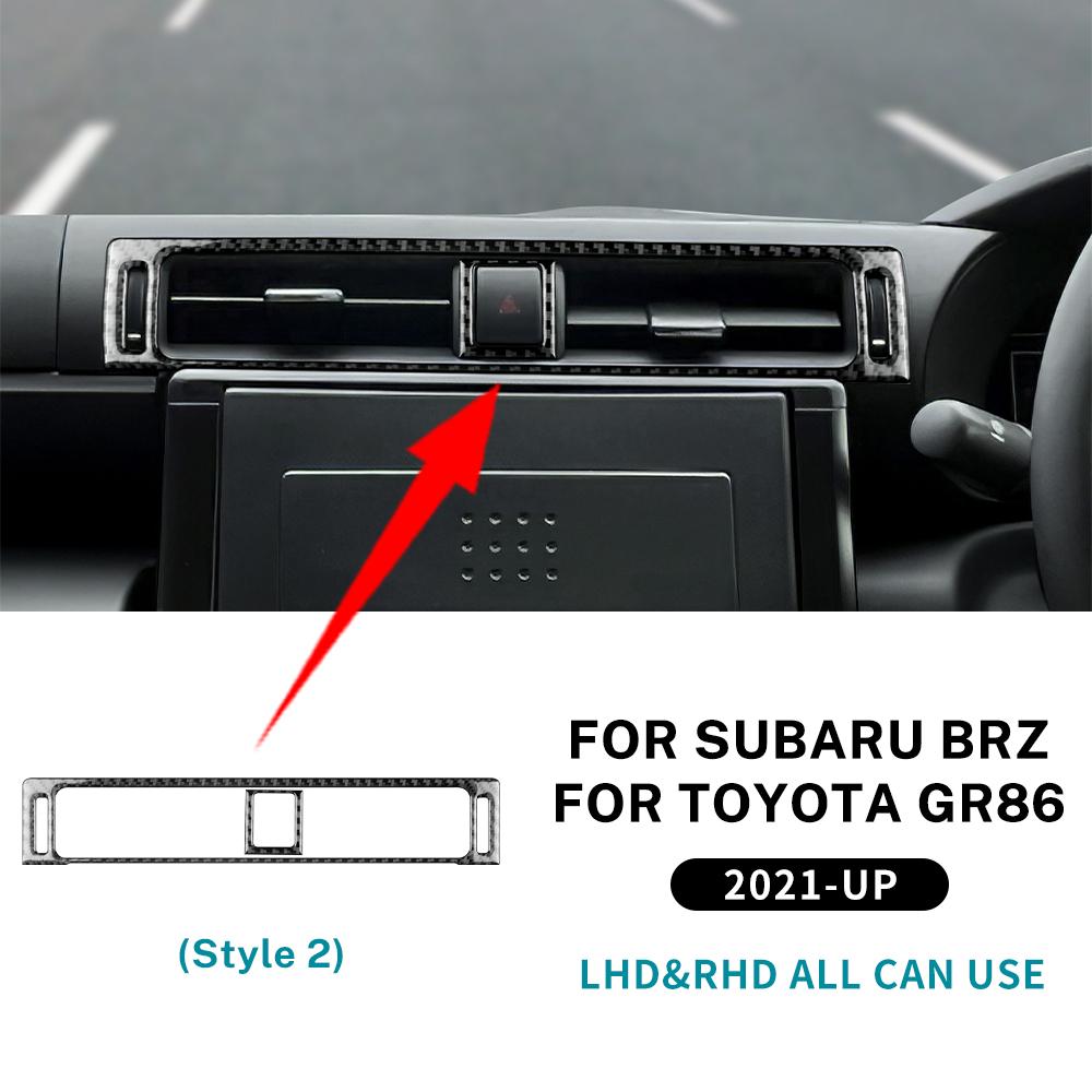 

Sticker For Subaru BRZ Toyota GR86 2025 2025 2025 2025 Center Air Outlet Vent Real Carbon Fiber Cover Interior Trim Accessories
