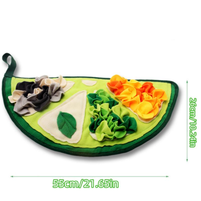 

Лаймовый коврик для игры в поиск пищи для кролика, хомяка, коврик для поиска скрытой еды, мягкий, не ранящий нос, облегчающий обоняние коврик для обучения светло-зеленый