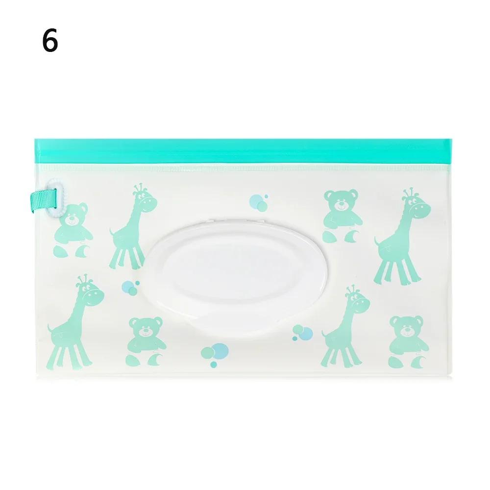 

1Piece Baby Fashion Wipes Carrying Case Clutch And Clean Wet Wipes Bag For Stroller Cosmetic Pouch With Easy-Carry Snap-Strap