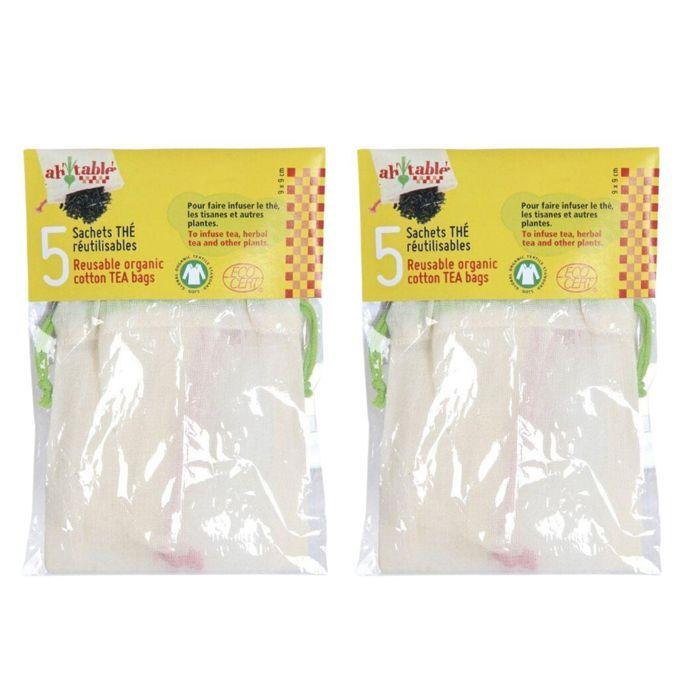 10 sachets de thé réutilisables