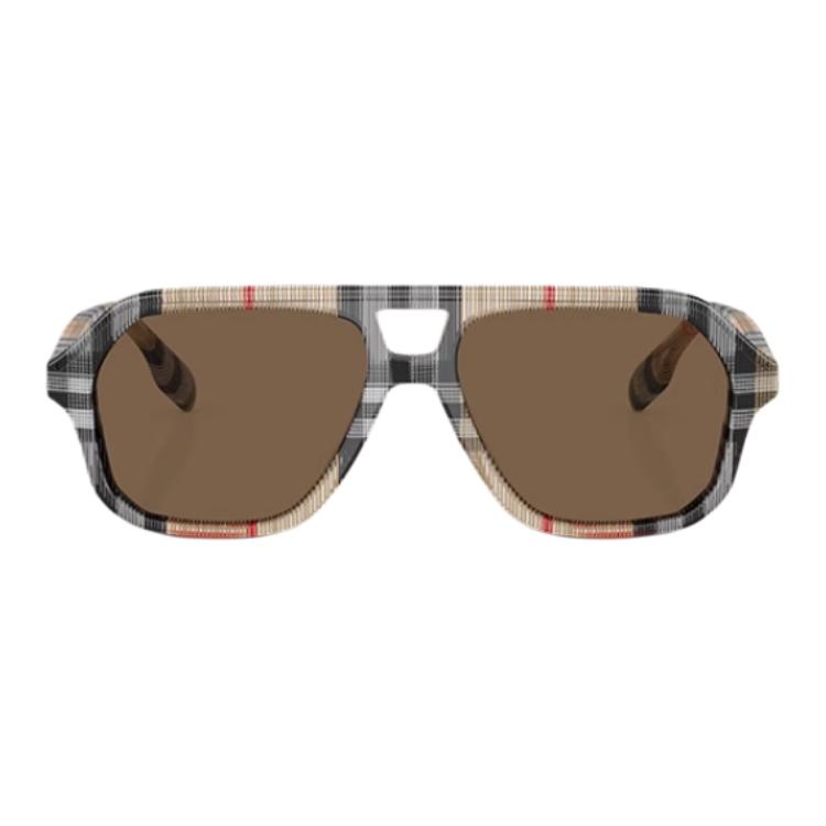 Burberry Vintage Check Graphic Print Acetate Irregular Sunglasses Kids Multicolor