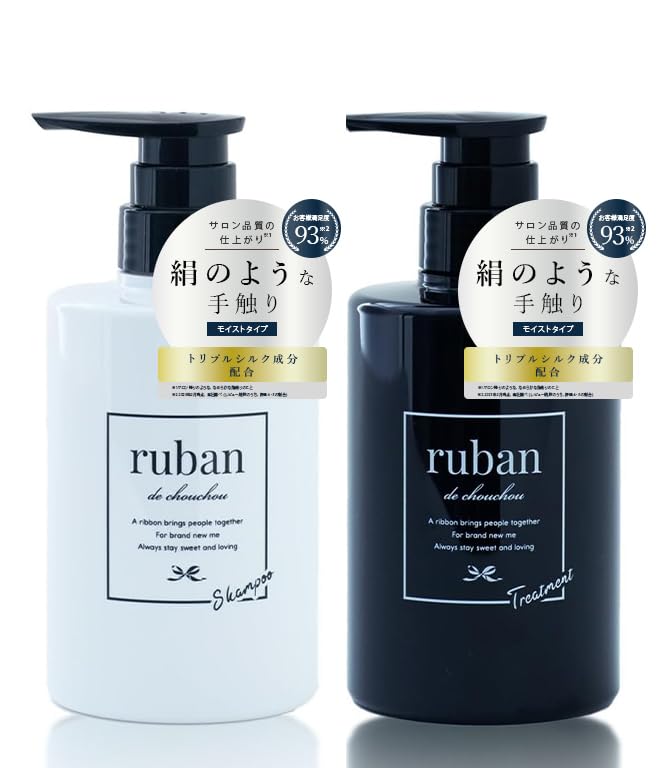 

Ruban Damage Care Shampoo and Treatment Set [Home Care with Serum Wash x 400ml each] (Moist)