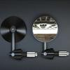 2Pcs Full Angle Motorbike Handlebar Mirror Flat/Convex Handle Bar End Mirror  for 16-18mm ID Handle