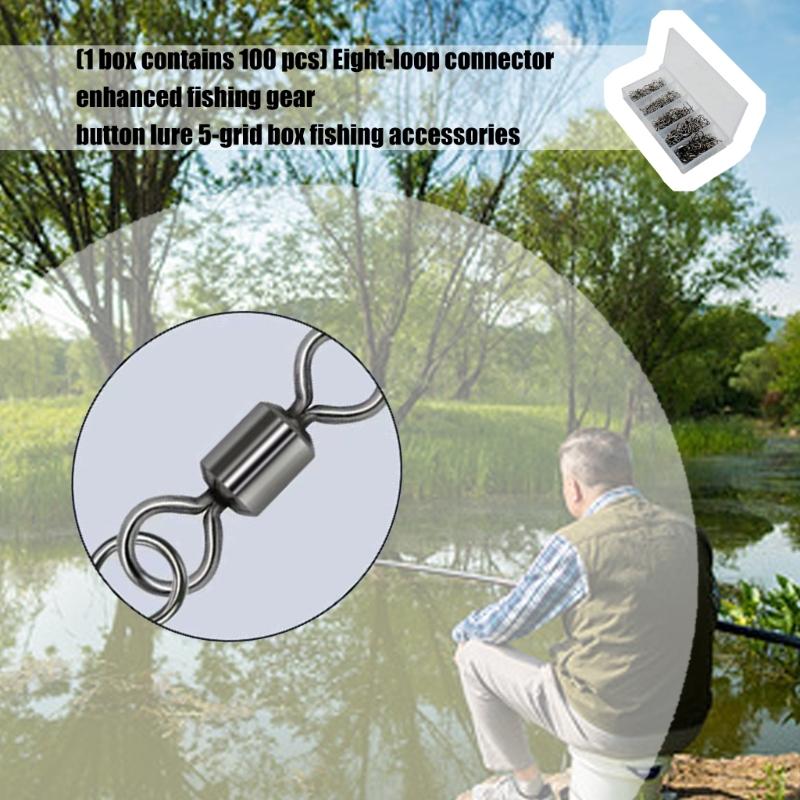 Ball Bearing Barrels Rolling Swivels Barrels Swivels Fishing Tackle Accessories Fishing Lure Hook Connector for Saltwater
