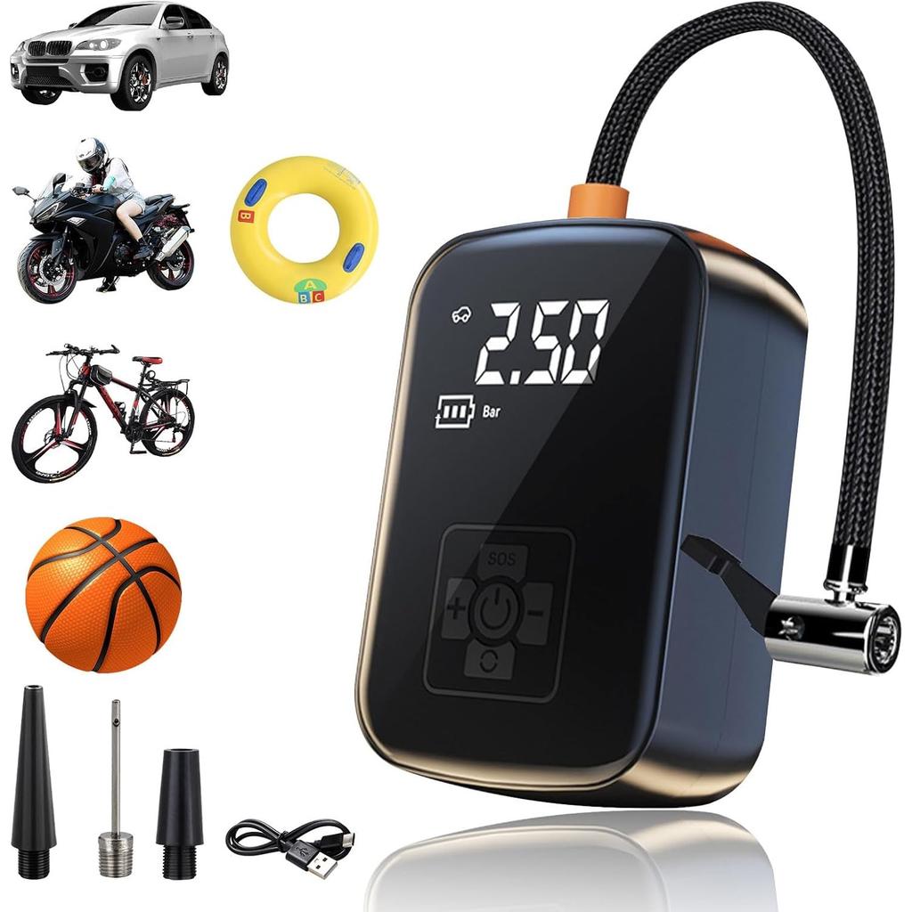 Pompă de aer fără fir montată pe mașină Pompă de aer portabilă pentru mașină Mașina electrică folosește pompa de anvelope pentru a se umfla