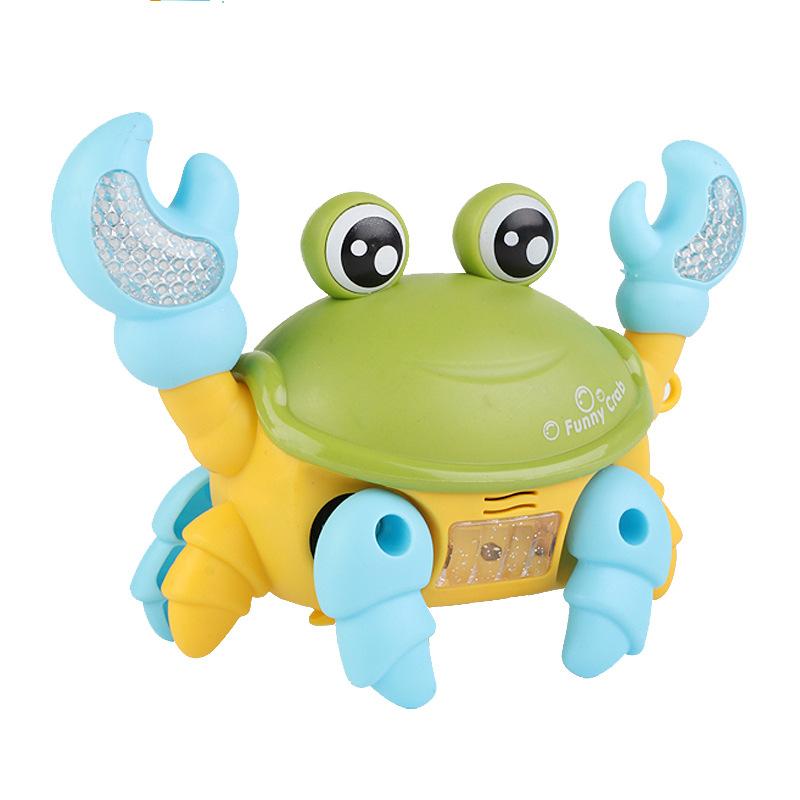 Internet Celebrity Children's Electric Rope Funny Little Crab Toy Sound And Light 3d Projection Crawling Toy