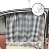 Universal Car Sun Shade Curtains Cute Cartoon Lattice Car Styling Rear Side Window Windshield Sunshade Protect Window Curtains