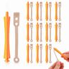 24 Sets Lightweight Curling Rods with Bands Plastic Perm Rod Set Hair Wave Rollers  Wave Styling