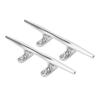 2pcs Open Base Boat Cleat 316 Stainless Steel Polished 8in Dock Cleats Tie Down for Yacht Cargo Ship Speedboat