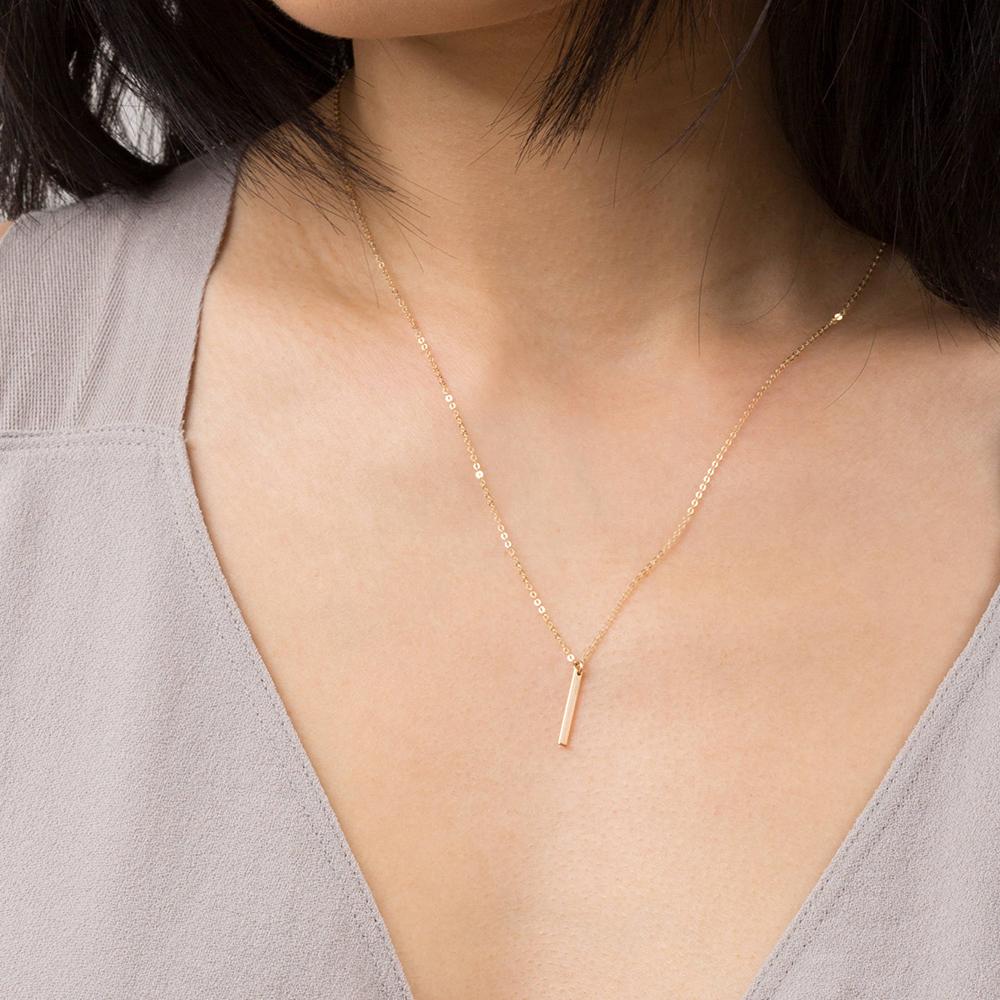 EManco Necklace Factory Price Flowing Geometric Vertical Pendant Necklace New Creative Jewelry Fashion Necklace