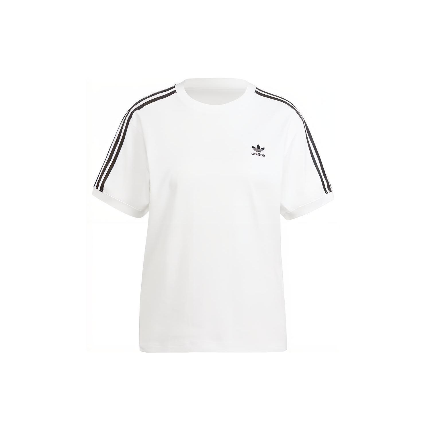 Adidas Originals Trefoil Logo Printed Short Sleeve T-Shirt Women White IR8051 L