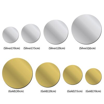 Round Mirror Self Adhesive Wall Decor Stickers Decorative Small Circle Mirror Decals DIY for Home Art Room Bedroom