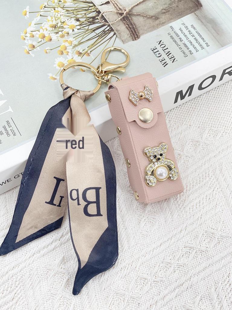 Rozkošný Mini Klíčenka s Přívěskem na Rtěnku - Kompaktní Držák na Rtěnku pro Klíče & Tašky