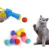 Cat Plush Ball Shooting Gun Relieving Depression Silent Ball Cat Toy Mini Shooting Gun Games Plush Ball Toys Pet Supplies