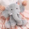 35Cm Pink Gray Elephant Stuffed Plush Toys Cute Animals Soft Sleeping Stuffed Pillow Doll Plushie For Baby Room Decorative Gifts